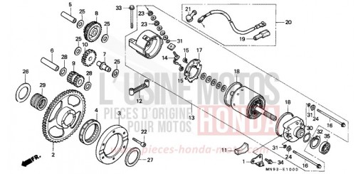 STARTING MOTOR NX650L de 1990